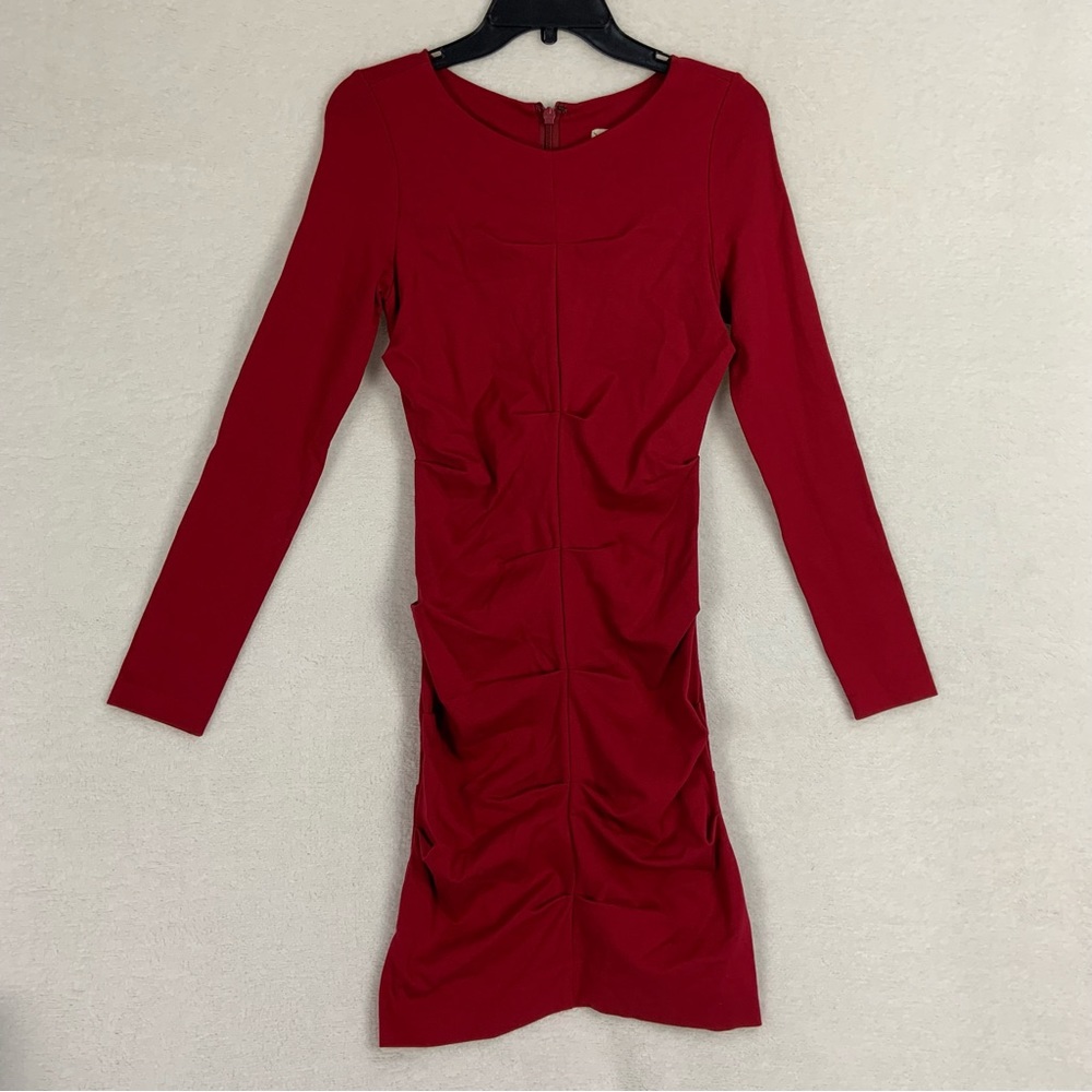 Nicole Miller Artelier Women’s Ruched Dress Stretch Bodycon Size Medium